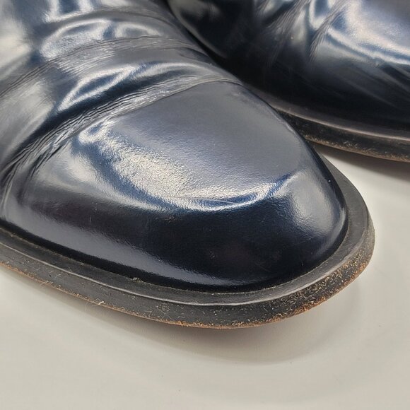 Versace Blue Loafer Slip on shoes size 10 Italian Designer Business Casual - Picture 2 of 11